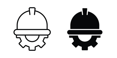 Fototapeta premium Construction worker icon set. Vector eps10