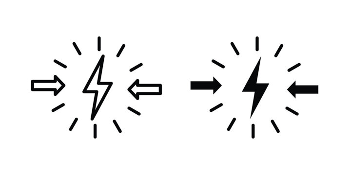 Conflict icon set. Vector eps10