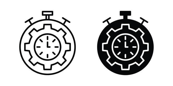 Fast processing icon set. Vector eps10