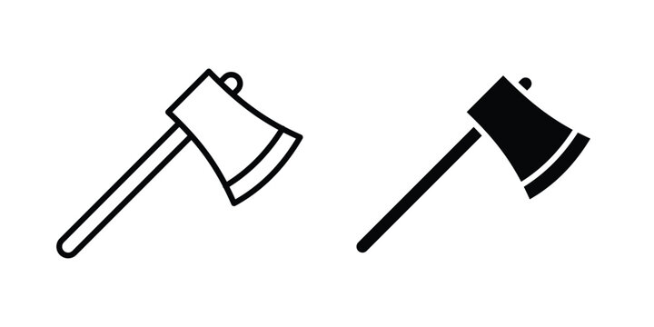 Hatchet icon set. Vector eps10