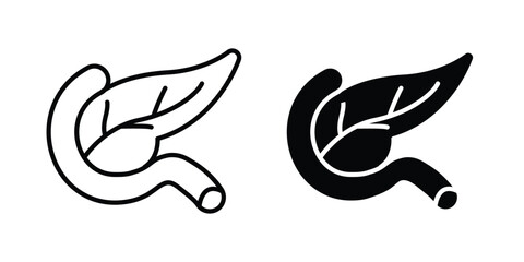 Fototapeta premium pancreas icon set. Vector eps10