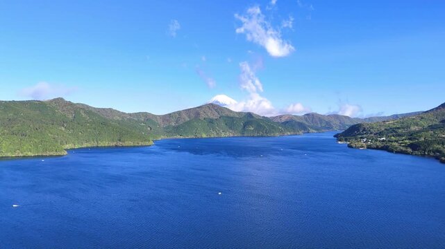 Hakone Panorama | Lake Ashi and Shrine Forest | Japan - 4K Aerial Video
