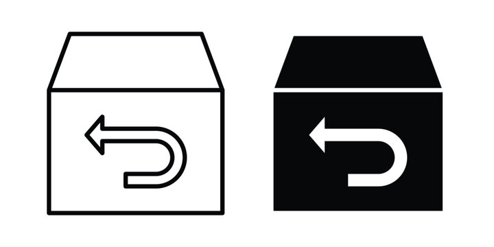 Return purchase icon set. Vector eps10