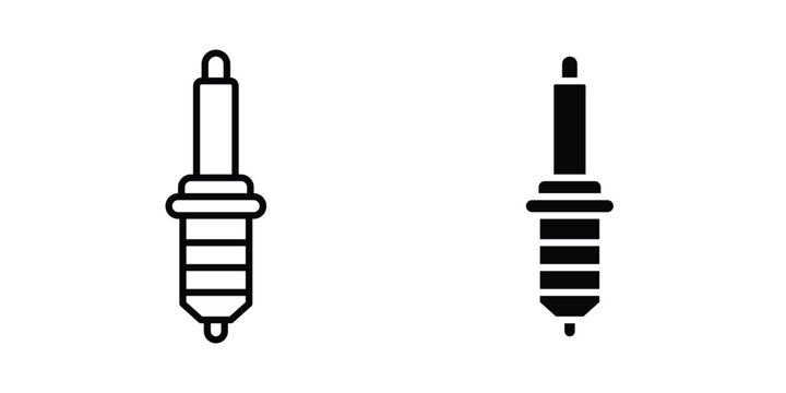 Spark plug icon set. Vector eps10