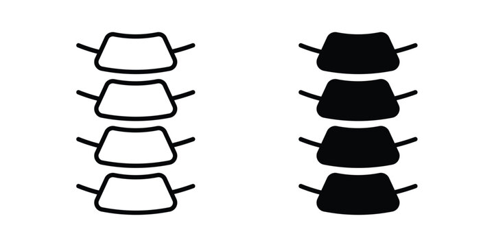 Spinal column icon set. Vector eps10