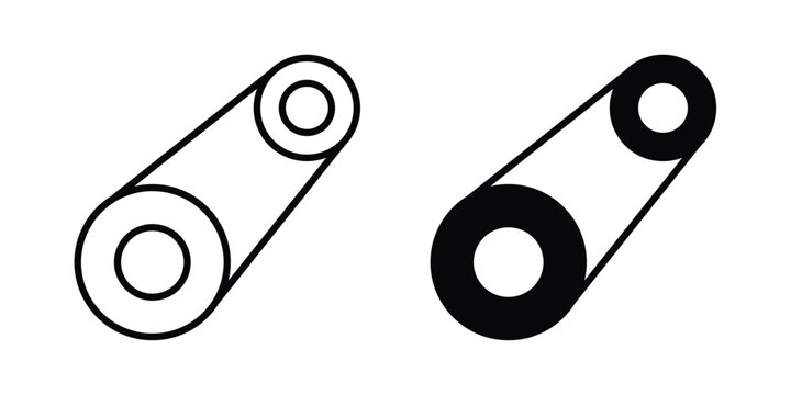 Timing belt icon set. Vector eps10