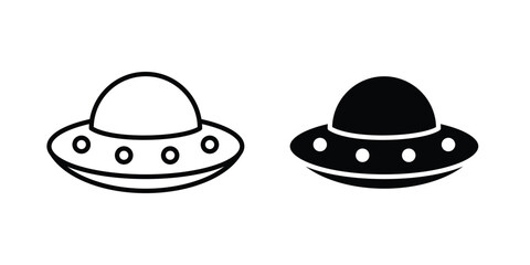 Fototapeta premium UFO icon set. Vector eps10