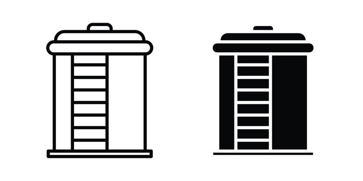 Water tank icon set. Vector eps10