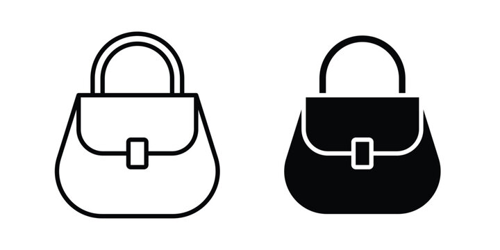 Woman purse icon set. Vector eps10