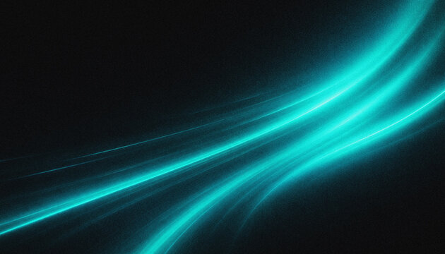 Glowing Blue Light Trails on Black.