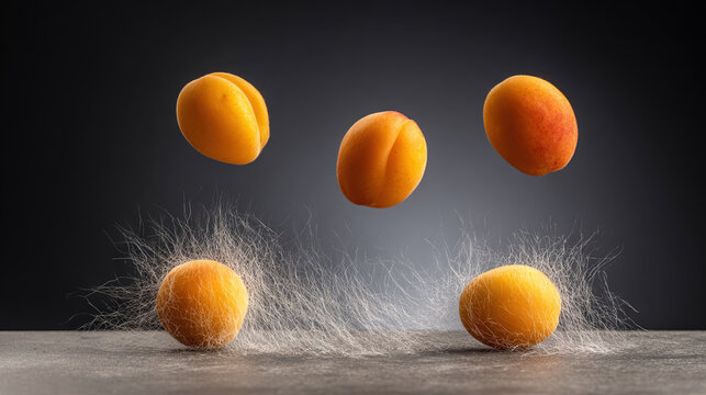 Oranges Bouncing on a Fuzzy Surface
