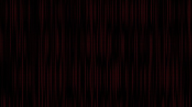 Abstract red digital matrix dots background loop cyber data grid futuristic tech texture