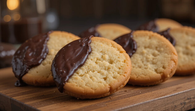 biscuits dipped in chocolate