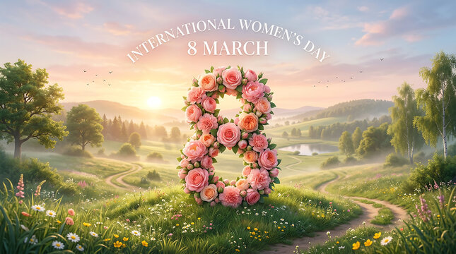 International Women's Day Flower Number Eight