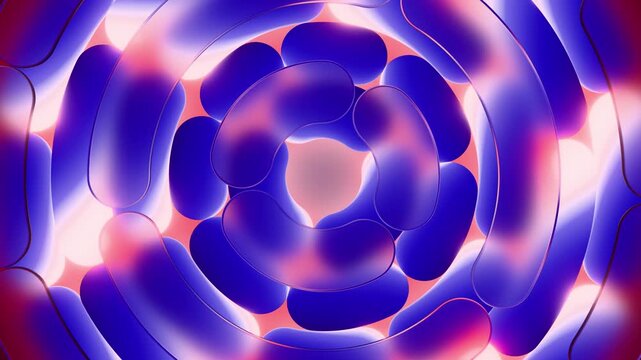 Colorful glass plates with vibrant gradients creating a seamless looping background animation