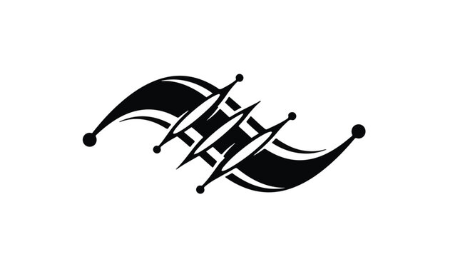 black and white harlequin mask icon symbol