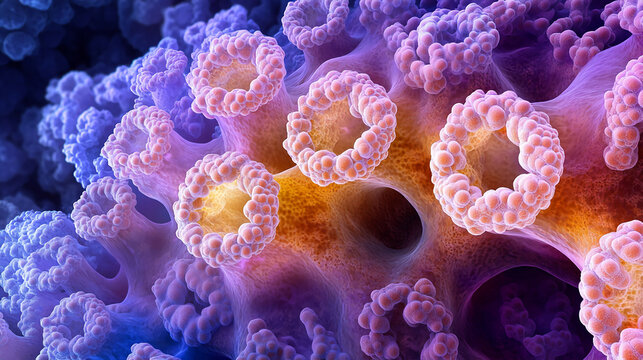 Macro photo of coral reef polyps underwater marine life ocean nature close up vibrant colors sea animal biology