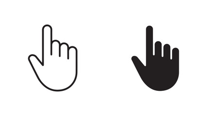 Obraz premium Hand gesture icons showing up and down thumbs