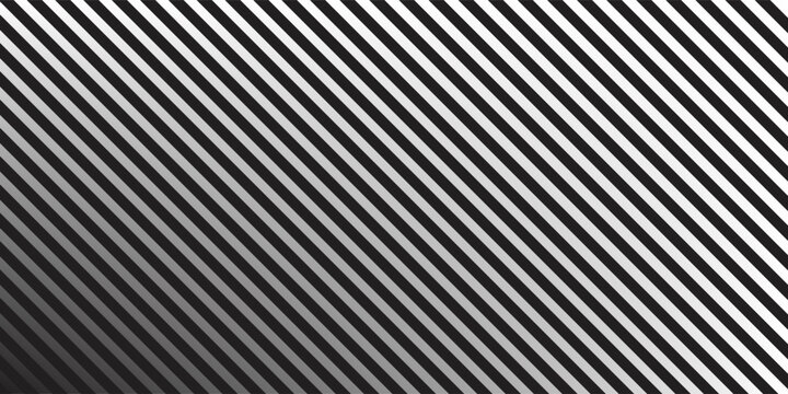 Dynamic geometric vector pattern featuring thick black lines tapering into fine points near corner for energetic visual impact in contemporary graphic design. Black white line with graphic border.