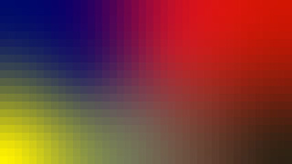 Obraz premium Vibrant abstract background featuring a smooth color gradient with pixelated textures blending yellow blue and deep red tones together perfectly