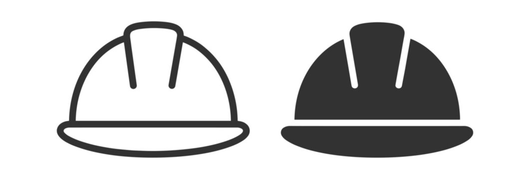 construction helmet icon set vector illustration on transparent background