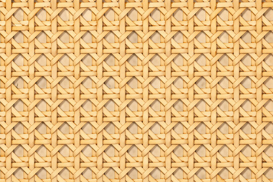 Intricate woven straw basketry texture pattern