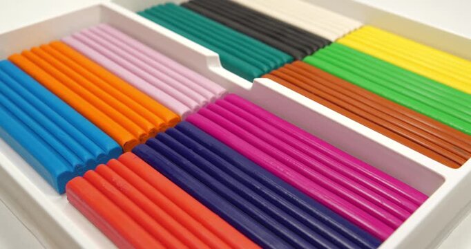 Colorful soft clay blocks ideal for handcrafting, sculpting, and playful artistic activities