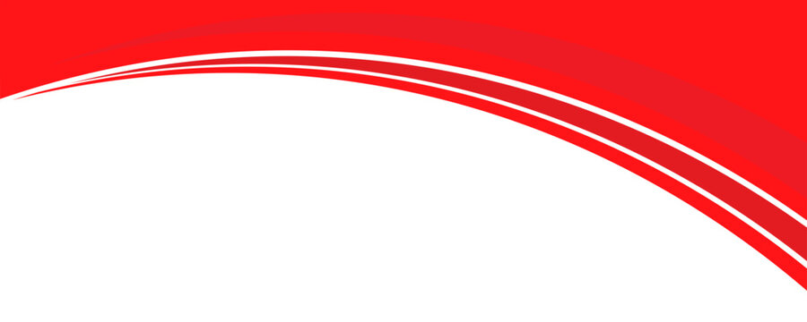 Abstract red waves are flowing on white background. red line background curve element. Suit for business, cover, header, wallpaper, corporate background. vector Eps 10