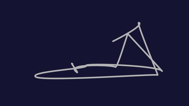 minimalist white upward growth arrow on dark blue gradient background for business success concept