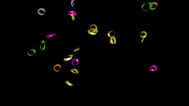 Rising floating mobius band mobius strip random 10 seconds moving black background animation screensaver visualizer hd video colorful 