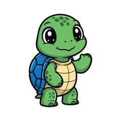 Fototapeta premium Cute Baby Turtle Illustration