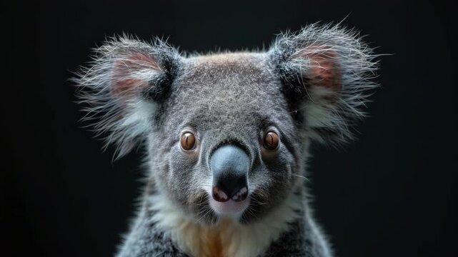 close up of a koala bear