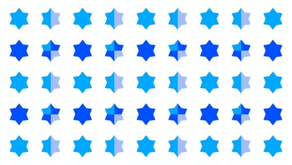 Naklejka premium Repeat blue stars background islamic pattern elements