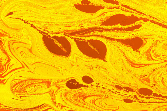 Abstract colorful ebru marbling art with floral pattern texture background