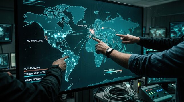 Global Pandemic Analysis Displayed On Digital Interface For Data Visualization Purposes
