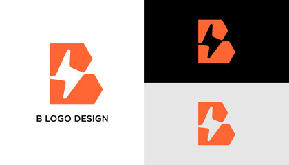 B Logo Design With Star. © hustle