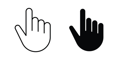 Obraz premium Finger icon graphic designs pack. thin line icon set.