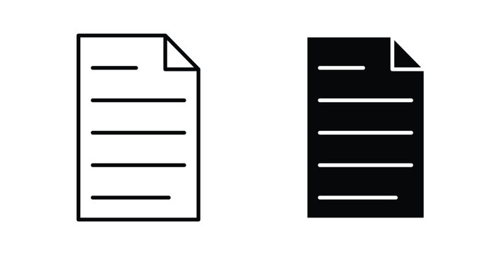 File icon graphic designs pack. thin line icon set.
