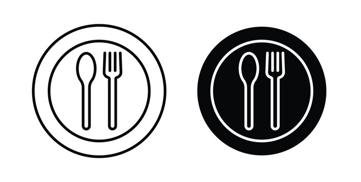 Food icon graphic designs pack. thin line icon set.