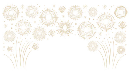 Elegant gold and silver fireworks vector illustration, hand drawn starburst sparkles and festive light effects for celebration design, holiday backgrounds, party invitations, and luxury event graphics © Gary D. Marlow