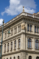 Obraz premium Facade of a building in the Old Town of Budapest, Hungary