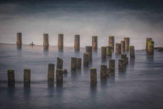 Roque Prieto pools in the north of Grand Canary island, Canary Islands, Spain. Long exposure picture, march 2026