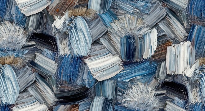 Blue and white crystal mineral heap.