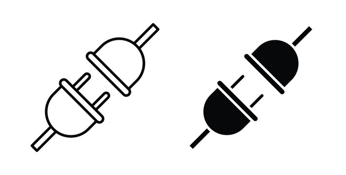Plugin icon graphic designs pack. thin line icon set.
