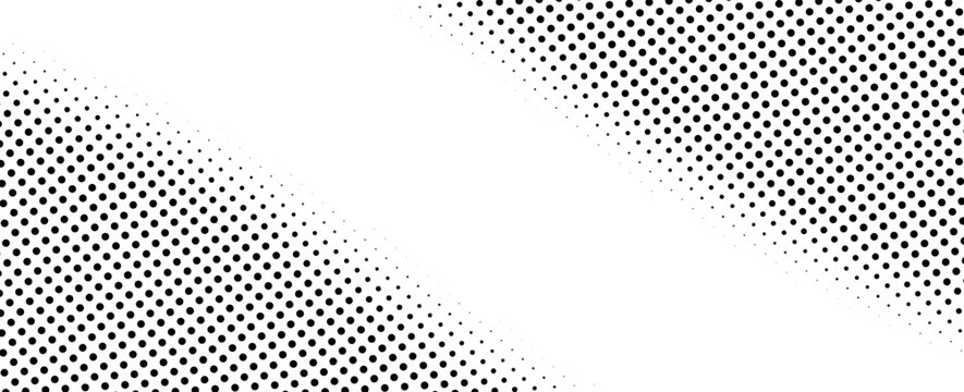 Dotted halftone texture background. Vanishing grunge gritty noise wallpaper. Monochrome pop art gradient overlay. Weathered pixelated raster comic backdrop. Vector bitmap fading subtle surface