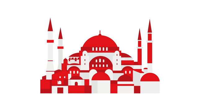 Iconic Hagia Sophia Mosque Landmark in Istanbul, Turkey