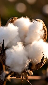 Macro Cotton Boll Bursting Soft White Fibers 4K