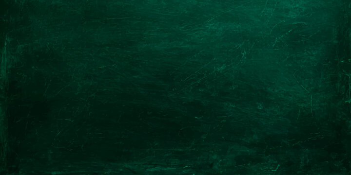 Dark Emerald Green Grunge Background with Scratched Texture, Vintage Slate Blackboard Effect for Overlay and Design. A High-Quality, Moody Emerald Green Background