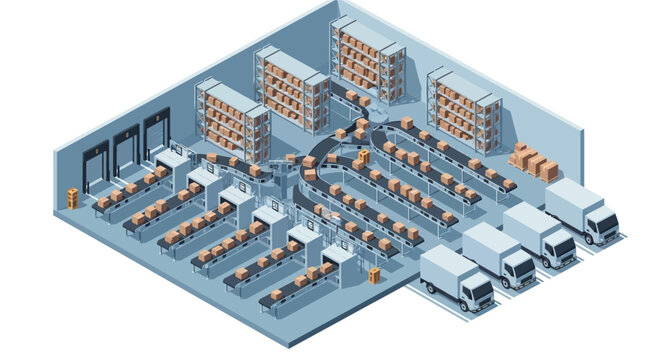 Commercial Warehouse Distribution Center Loading Dock Operations.