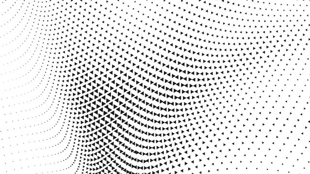 Abstract triangle grid wave pattern with flowing perspective geometric texture